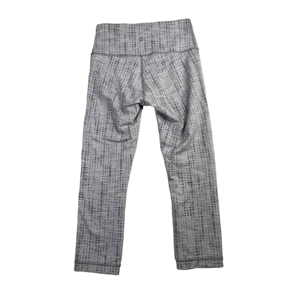 Lululemon Wunder‎ Under Cropped Leggings size 6 Gray/White